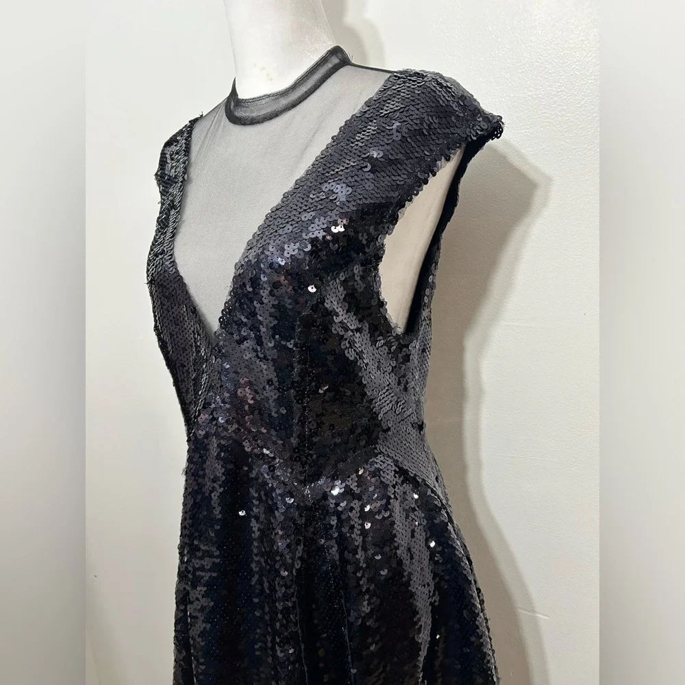 New! Free People Dance Til Dawn Sequin Mini Dress - Picture 7 of 14
